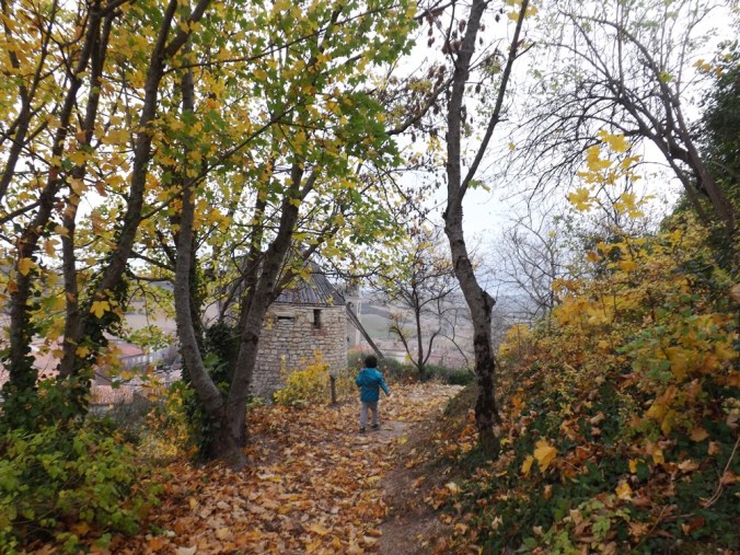 sur le chemin qui redescend vers le moulin de lautrec