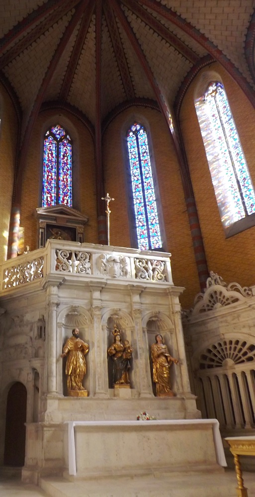détail du retable de l'abbaye st pierre de moissac
