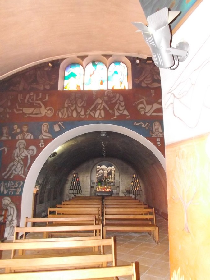 fresques de bringuier dans la chapelle ND de la Salette a Sete