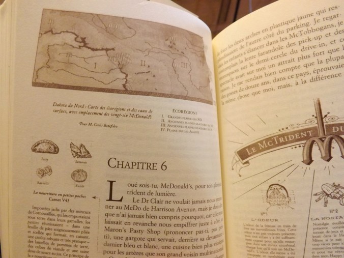 intérieur du livre l'extravagant voyage du jeune et prodigieux T.S Spivet