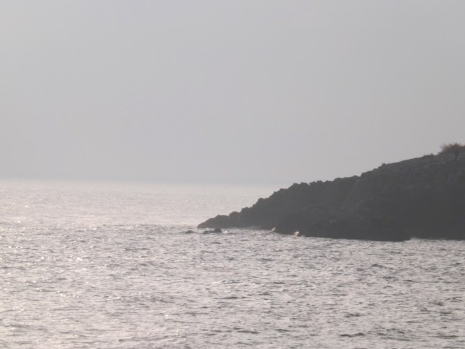 la mer sur les rochers sete