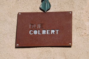 panneau rue Colbert a Villeneuvette