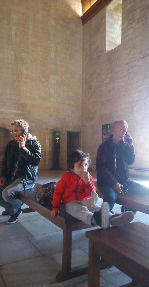 Matthieu, Etienne et Frederic salle d'apparat palais des papes avignon