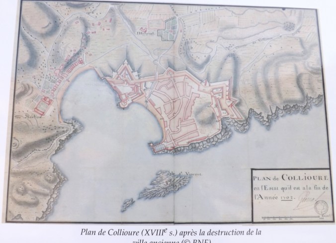 plan de collioure en 1702