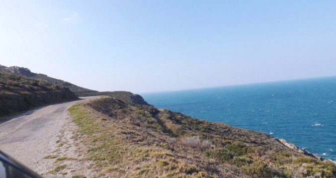 route entre port-vendres et le cap bear