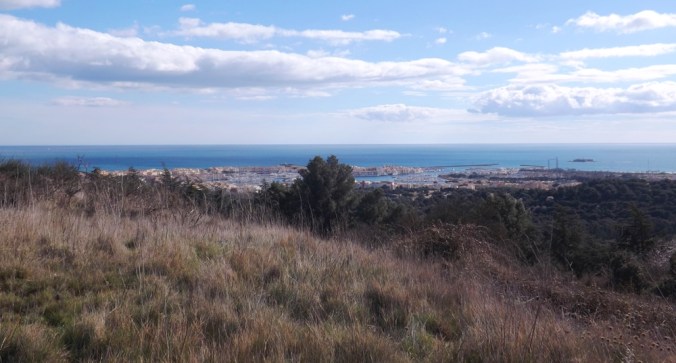 vue sur le port du cap d'agde depuis le mont saint loup