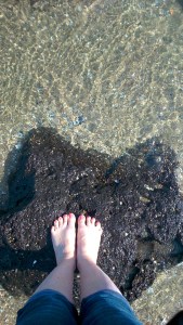 mes pieds sur le rocher