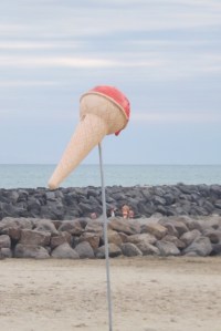 glace repere de plage